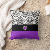 Paarse zwarte dameselegant kussen (Deken)