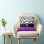 Paarse zwarte dameselegant kussen (Stoel)