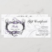 paarse, zwarte en witte Chic-cadeaubonnen (Voorkant / Achterkant)