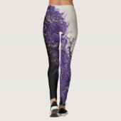 paarse, zwarte en witte leggings (Achterkant)