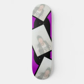 Paarse zwarte foto skateboard (Voorkant)