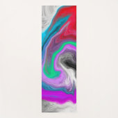 Paarse zwarte rode en witte zwammen met marmer flu yogamat (Voorkant)