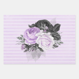 PAARSE ZWARTE SILVER-STROMEN EN -PATRONEN INPAKPAPIER VEL