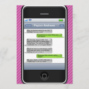 Paarse/zwarte Smart Phone feestdag Kaart