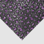 Paarse zwarte sparkle luipaard print tissuepapier (Detail)