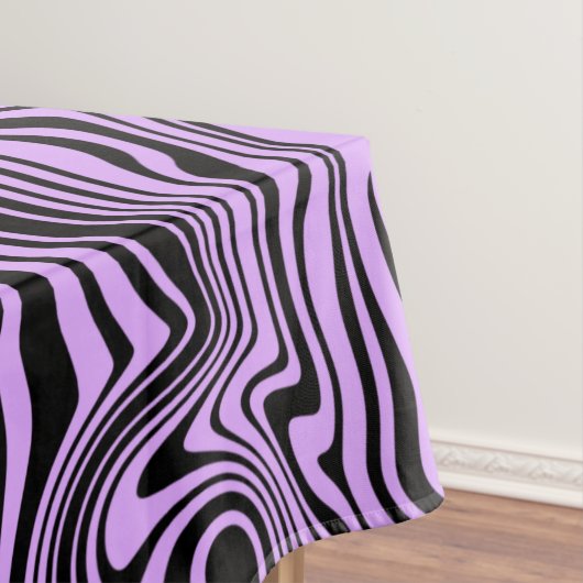 Paarse zwarte tafelkleed Abstract golft uw kleuren (Voorbeeld)
