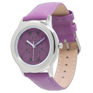 Paarse zwarte vlinder Petal Horloge