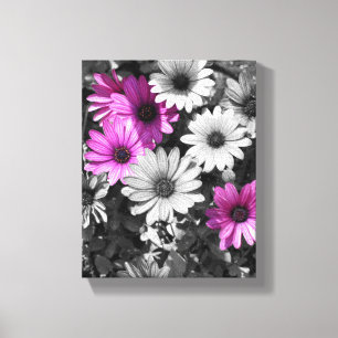 Paarse zwarte vloerbedekking Gedeeltelijke kleur Canvas Afdruk