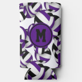 Paarse zwarte volleyballen Patroon W speler Monogr (Voorkant)