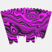 Paarse Zwarte Wavy Gestreepte Popcorn Dozen Bedankdoosjes (Ongevouwen)