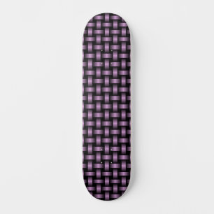 Paarse zwarte weefpatroon skateboard