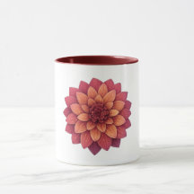 Paarsrode Combo Mok - Dahlia Bloem