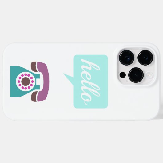 Paarsste Hallo Mint Retro Telefoon Case-Mate iPhone Case (Achterkant (horizontaal))
