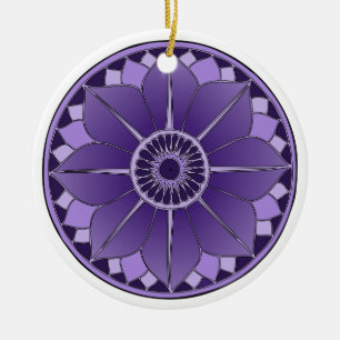 Paarsste New age Spirituele bloemen Lotus Keramisch Ornament