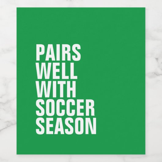 Paart goed met sport grappig wijn etiket (Enkel label)