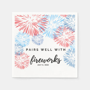 Paart goed met vuurwerk - 4 juli Bev servet