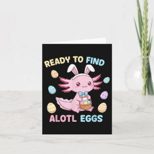 Paas Axolotl Konijn Oren Cute Ei Mand Kawaii  Kaart