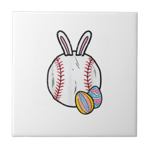 Paas Baseball Konijn Sport Mannen Jongens Kinderen Tegeltje