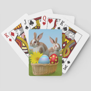 Paas Cute Bunny voor een positieve stemming   Pokerkaarten