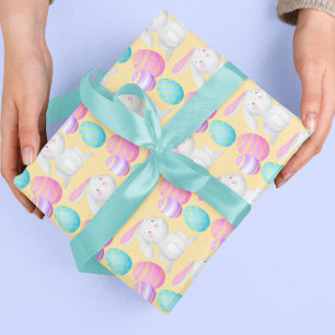 Paas Ei Aquarel Konijn Lente Patroon Cadeaupapier