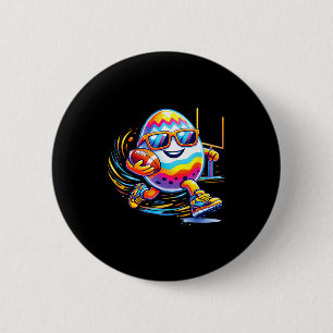 Paas ei quarterback grappig voetbal jongens kinder ronde button 5,7 cm
