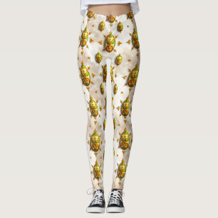 PAAS EIEREN ~ Crème Geel Groen 3D ~ Leggings