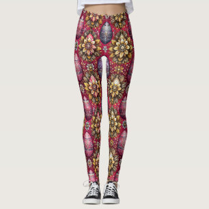 PAAS EIEREN ~ Frambozen Lavendel 3D ~ Broek Leggings