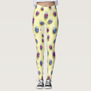PAAS EIEREN ~ Goud Robijn Saffier 3D ~ Broek Leggings