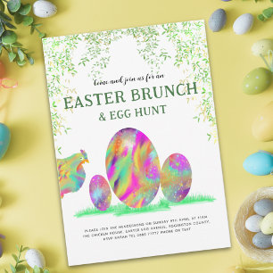Paas Eieren Jacht Brunch Schattig Kip & Eieren bud Flyer