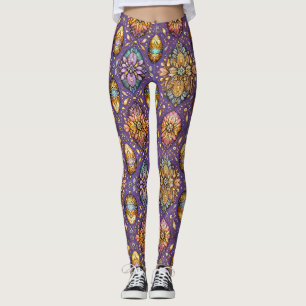 PAAS EIEREN ~ Lavendel Goud 3D ~ Leggings