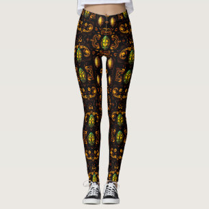 PAAS EIEREN ~ Rood Goud Bruin 3D ~ Leggings
