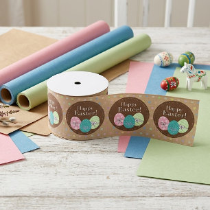 Paas Eieren Stippen Cadeaupapier Lint
