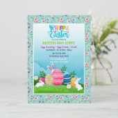 Paas eitjes jacht, Kinderen Pasen Feest Kaart (Staand voorkant)