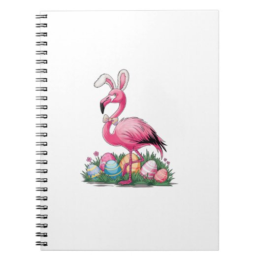 Paas Flamingo T-shirt Notitieboek (Voorkant)