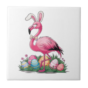 Paas Flamingo T-Shirt Tegeltje