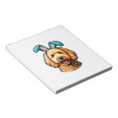 Paas Goldendoodle Hond met Konijnenoren, Pasen Notitieblok (Schuin)