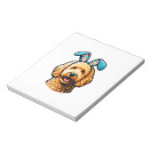 Paas Goldendoodle Hond met Konijnenoren, Pasen Notitieblok (Gedraaid)