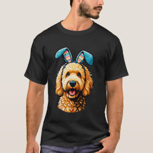 Paas Goldendoodle Hond met Konijnenoren, Pasen T-shirt