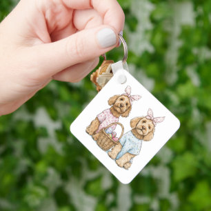 Paas Goldendoodle Honden Sleutelhanger