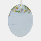 Paas kersenpruim: gele eieren. glas ornament (Voorkant Rechts)