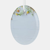 Paas kersenpruim: gele eieren. glas ornament (Voorkant links)