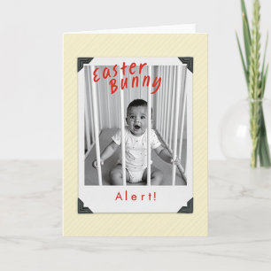 Paas Konijn Alert Baby Kaart