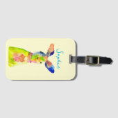 Paas konijn cute waterverf bagagelabel (Voorkant (horizontaal))