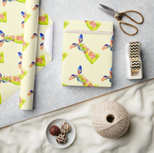 Paas konijn cute waterverf cadeaupapier