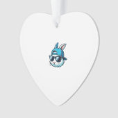 Paas Konijn Gezicht Honkbalpet Zonnebril Konijn B Ornament (voorkant)