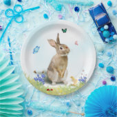 Paas Konijn Kuiken Lieveheersbeestjes Vlinders Kro Papieren Bordje (Feest)