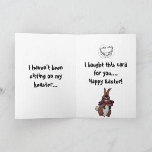 PAAS KONIJN MET ROZEN kaart