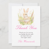 Paas Konijn Pasen Brunch Bedankkaart (Voorkant)