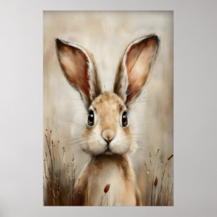 Paas Konijn Print, Lente Konijn Cottagecore Poster