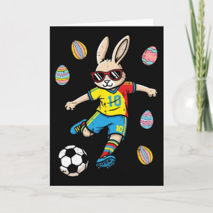 Paas Konijn Voetbal Trap Konijn Voetball Boys Kids Kaart